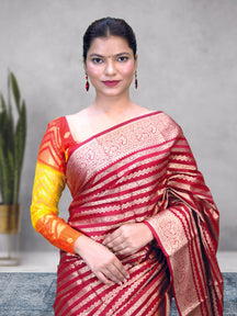 Banarasi Georgatte Silk Strip Saree