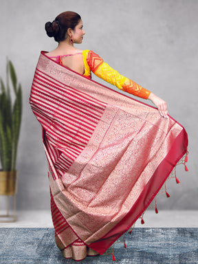 Banarasi Georgatte Silk Strip Saree