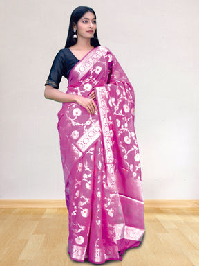 Banarasi Georgatte Jangla Silk Saree