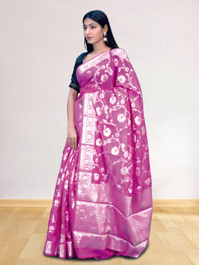 Banarasi Georgatte Jangla Silk Saree