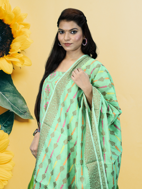 Banarasi Cotton Silk Alfi Suit