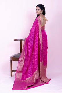 Banarasi Georgatte Check Saree