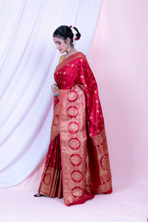 Banarasi Mushroo Satin Silk Saree