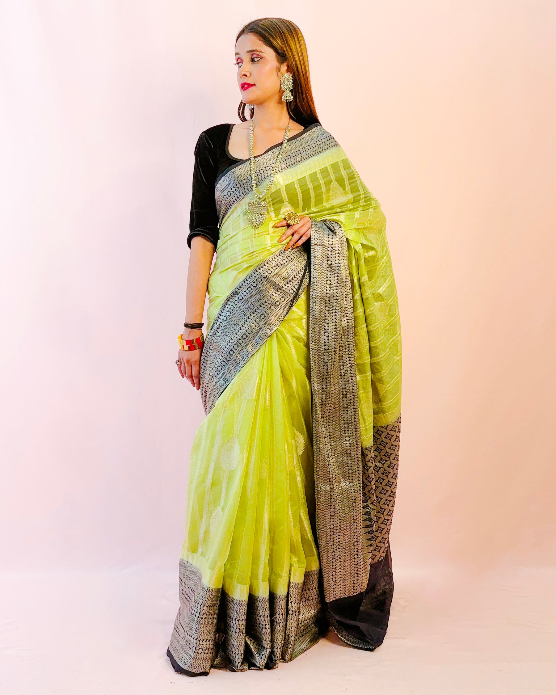 Banarasi Chinya Silk Saree