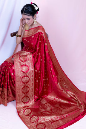 Banarasi Mushroo Satin Silk Saree