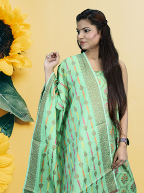 Banarasi Cotton Silk Alfi Suit