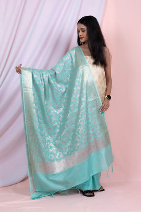 Banarasi Katan Silk Alfi Suit