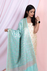 Banarasi Katan Silk Alfi Suit