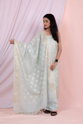 Banarasi Zig Zag Reshmi-Silk Suit