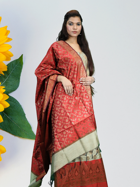 Banarasi Tasser Khicha Silk Suit