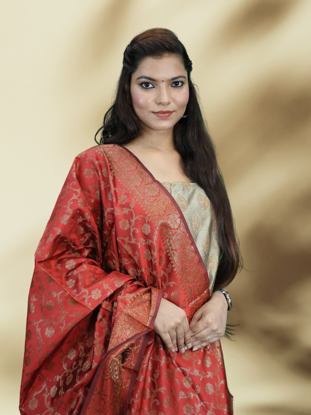 Banarasi Tasser Khicha Silk Suit