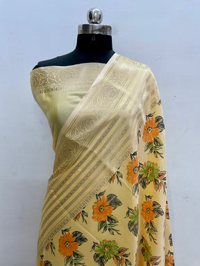 Banarasi Fancy Printed Silk Saree