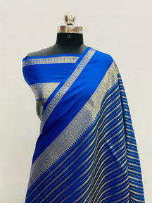 Banarasi Mysore Silk strip Saree