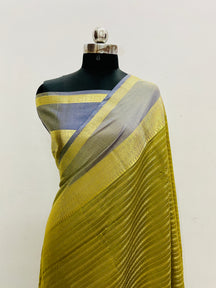 Banarasi Mysore Silk strip Saree