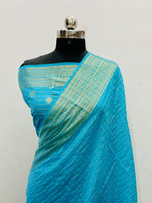 Banarasi Georgatte Check Saree