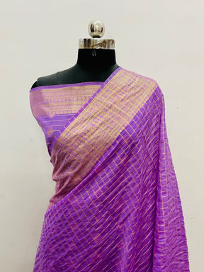 Banarasi Georgatte Check Saree