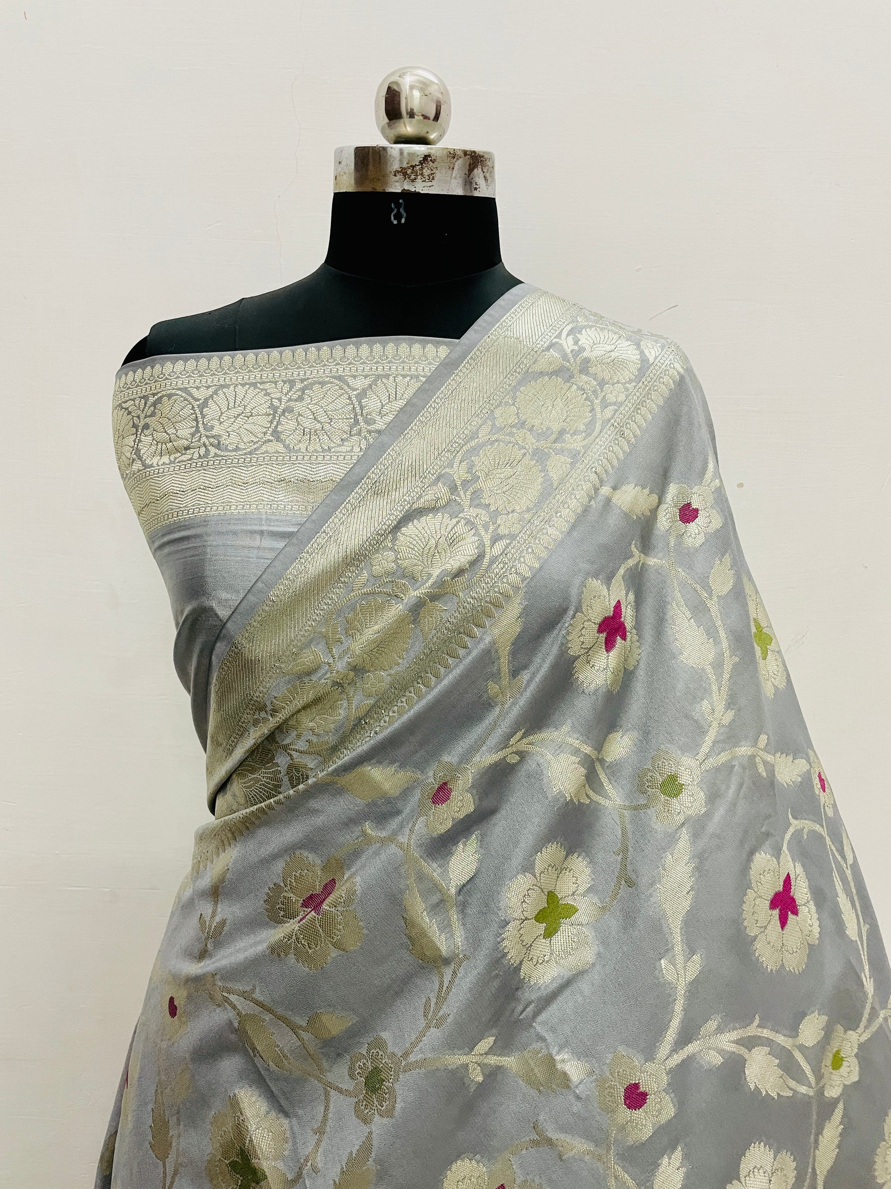 Banarasi Georgatte Jangla Silk Saree