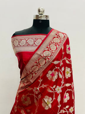 Banarasi Georgatte Jangla Silk Saree