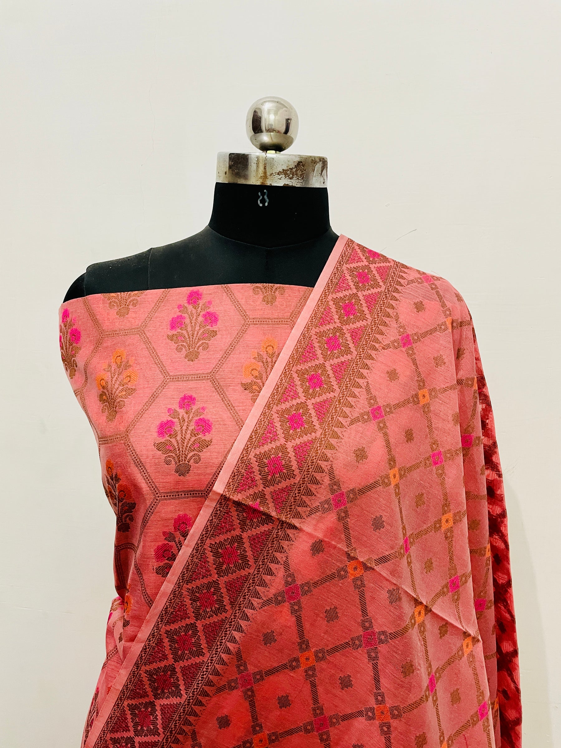 Banarasi Cotton Silk Alfi Suit