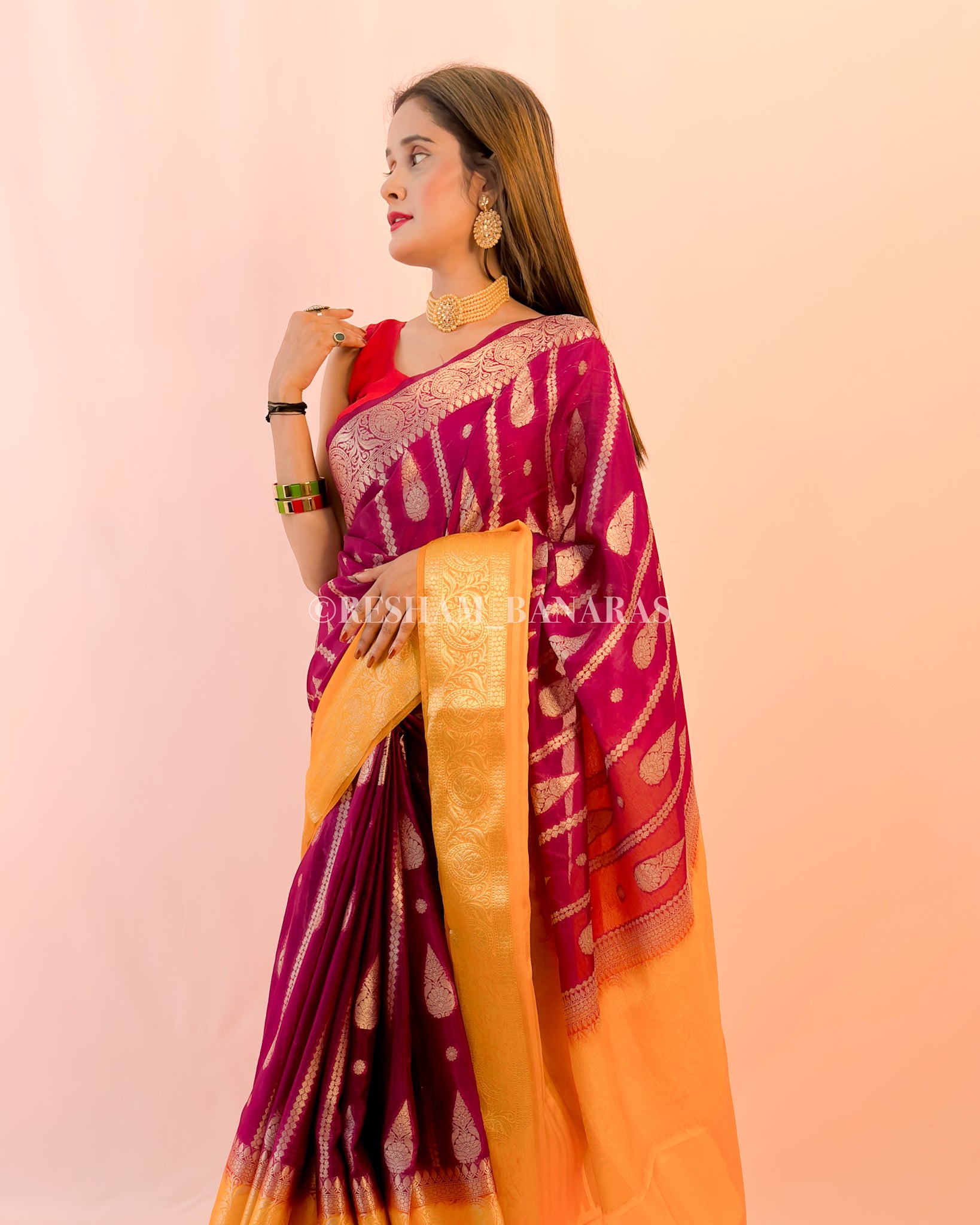 Banarasi Georgatte Warm Silk Saree